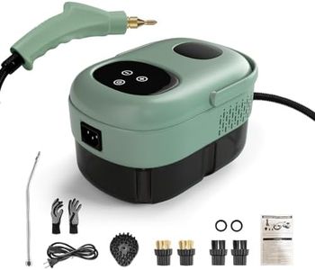 Handheld Steam Cleaner, 2500W High Pressure Steamer for Cleaning, Portable Steam Cleaning Machine for Home With 3 Brushes, High-Temperature Steam Cleaner for Car, Kitchen, Furniture and Tile - Green