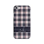 Tirita Personalised Initials Custom Hard Phone Case Compatible with iPhone 6 Plus & 6s Plus Black Red White Check