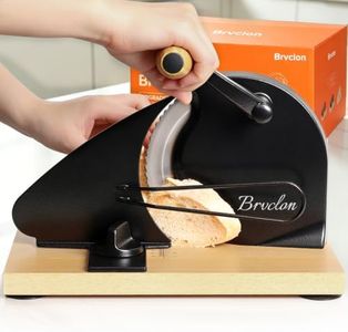 Manual Bread Slicer for Homemade Sourdough Bread, Adjustable Thickness&Metal Guide, Hand Crank Bread Slicer with Scale Line and Suction Cup, Sharp Blade, Suitable for Sourdough Bread, Etc