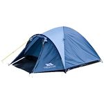 Trespass Ghabhar, Dolphin, 4 Person Tent 285cm x 240cm x 130cm / 4,2kg / Waterproof / Fire Retardant, Blue