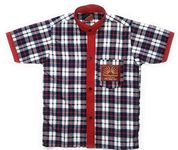 PALIANS Premium Kendriya Vidyalaya Full Shirt - Authentic School Uniform for Boys & Girls - Durable & Comfortable Cotton Blend (32) Red