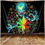 Cool Weed Tapestry for Men, Trippy 