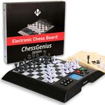 Millennium ChessGenius - Advanced Electronic Chess Board with Customizable Difficulty - Ideal for Beginners to Advanced Players - Magnetic Pieces - Smart Chess Computer - AI Chess Teacher and Trainer