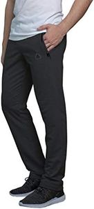 SCR SPORTSWEAR Mens Lounge Pants with Pockets - Mens Sweatpants Open Bottom 70% Cotton 20% Polyester - Straight Fit Dark Grey Heather 32W x 36L Tall