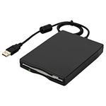 External CD DVD Drive, Fhdpeebu USB Floppy Drive 3.5Inch USB External Floppy Disk Drive Portable 1.44 MB High Speed FDD USB Drive Plug with Laptop Desktop Windows/Mac OS/Linux