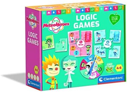 Clementoni- Meteo Heroes Games logica educativo 4 Anni-flashcards-Carte da Gioco per Bambini-Play for Future-Made in Italy, Multicolore, 16345