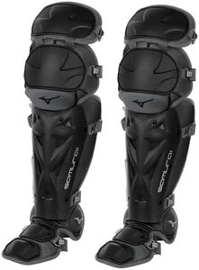 Mizuno Samurai Fastpitch Softball Women's Shin Guards 15" BLACK-GREY