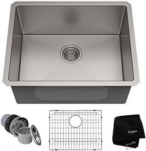 KRAUS Standart PRO™ 23-inch 16 Gauge Undermount Single Bowl Stainless Steel Kitchen Sink