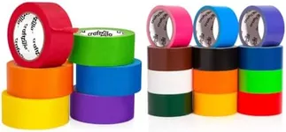 Craftzilla Colored Masking Tape and Duct Tape 18 Rolls Bundle