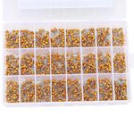 REES52 1200PCS 24 Values Multilayer Monolithic Ceramic Capacitor, 10pF to 10uF Ceramic Capacitor Assortment Kit with Storage Box for Hobby Electronics, Audio-Video