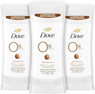 Dove Deodorant Stick Shea Butter 3 Count Non-irritating Deodorant for Underarm Care Kindest Aluminum Free Deodorant 2.6 oz