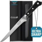 Cutluxe Boning & Fillet Knife – 6" Deboning Knife, Perfect for Meat Trimming – Razor Sharp Blade, High Carbon German Steel, Full Tang, Ergonomic Handle Design – Artisan Series