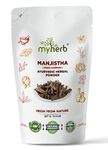 MYHERB 100% Pure Natural Organic Manjistha (Rubia Cordifolia) Powder || 227 Gm/0.5 Lbs || Ayurvedic Herbal Powder || For Hair,Face,Internal Consume || For Men & Women