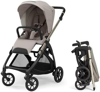 Inglesina Electa Stroller, Battery Beige - Full-Size Stroller for Babies & Toddlers Up to 55 lbs - Compact Design - Car Seat & Bassinet Compatible - One-Handed Open & Close - BPA Free