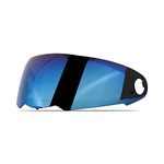 Steelbird SBA-7 Helmet Visor Compatible for All SBA-7 Model Helmets (Chrome Blue Visor)