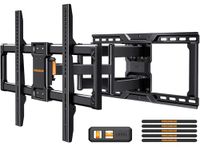 Perlegear UL-Listed Full Motion TV Wall Bracket for 42–90 Inch TVs up to 68 KG, Universal Dual Arm TV Bracket with Tool-Free Tilt, Swivel, Extension, Max VESA 600 x 400mm, PGLF16