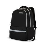 American Tourister Lex Style 01, 31L Volume College and Office 4 Compartment Laptop Backpack with Front Organizer and Spacious Interiors for Unisex - Black