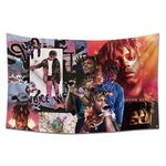 LCFhome Juic Tapestry Wrld All Music Album Cover Flag Tapestry Rapper Music Singer Tapestry 3x5Ft Bedroom Bar College Dorm Room Decor