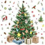 Spiareal Christmas Tree Wall Decals DIY Peel and Stick Stickers for Xmas Home Office Nursery Art