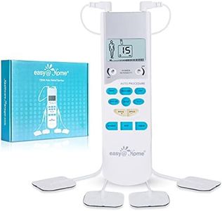 Easy@Home TENS Unit Muscle Stimulator - Electronic Pulse Massager, 510K Cleared, FSA Eligible OTC Home Use handheld Pain Relief therapy Device-Pain Management Machine Gift for Mom Dad - EHE009