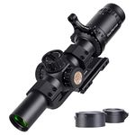 WestHunter Optics HD 1-6x24 IR Riflescope, 30mm Tube Red Green Illuminated Reticle Second Focal Plane Tactical Precision 1/5 MIL Shooting Scope | Reticle-A, Picatinny Shooting Kit A