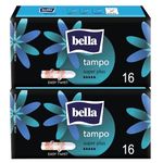 Bella Premium Super Plus Tampons - 32pcs | Pack of 2 | Very Heavy Flow | High Absorption | Soft & Safe | Chlorine free | Derma tested