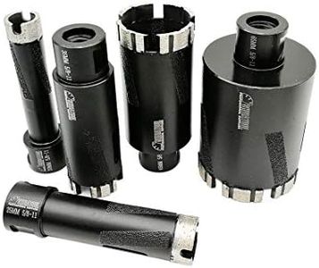 SHDIATOOL 5PCS Diamond Drill Core Bits Set Dia 20 25 35 45 65mm with 5/8-Inch-11 Thread for Hard Granite Marble Concrete