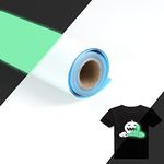 RENLITONG Luminous Green Glow in The Dark Heat Transfer Vinyl HTV Rolls -12" x 8ft Iron on Vinyl for T-Shirts Costumes, PU Elastic HTV Vinyl for All Cutter Machines Easy to Cut & Weed