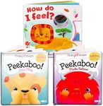 First Steps Peekaboo Sound Books for Toddlers, Kids ~ Bundle with 3 Interactive Board Books for Kids Ages 2-4 | Sound and Noise Peek-A-Boo Story Books (Toddler Reading Gift Set)