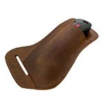 Valhalla Gear, Horizontal Knife Holster Handmade from Full Grain Leather - Multitool Holder, Tool Case, Camping & Outdoor Accessories :: Bourbon Brown