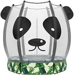 Genki 55" Kids Round Trampoline with Panda, Koara Patterns Selectable, Mini Trampoline Trampoline with Enclosure Net for Family Aerobic Training and Exercise, Boys & Girls Birthday Gifts