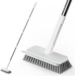 Floor Scrubber, Stainless Steel Wire Scrub Brush with Long Handle, Sturdy, Durable, and Corrosion-Resistant, Outdoor Surface Cleaning for Concrete Patios, Deck, Garden, Garage