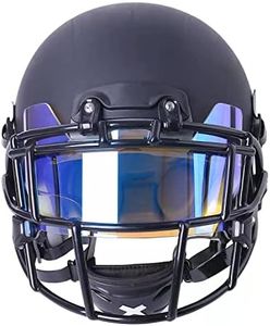 GY Football Visor for Youth and Adult Football Helmet Visors (Clear REVO ice Blue) Coloured Football Visors