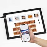 Magnetic Slide Viewer 5600K 12”x8” Ultra-Thin Adjustable Brightness Backlight for Slides and Film Negative Scanning