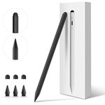 DIGIROOT Upgrade iPad Pencil for Apple, 2IN1 3X Fast Charge Stylus Pen for iPad with Palm Rejection, Tilt Sensitive Work for iPad Pro 12.9"/11" M4, iPad 6-10, iPad Air 3-5 M2, iPad mini 5/6