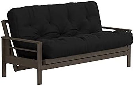 Royal Sleep Products by The Futon Factory 8 inch Foam Futon Mattress - Solid Black Cover - Full Size - CertiPUR Certified Foams - Made in USA - (Frame not Included)