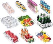 10 Pack Fridge Organizer, Clear Pla