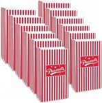 Rawlings Red & White Striped Peanut Paper Bags - 6.5" x 3" x 2" (12 Pcs) - Perfect for Parties & Events