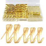 Heavy Duty Picture Hooks, 90Pcs Picture Hanging Hooks for Hard Walls Photo Hooks Picture Hanging Kit Frame Heavy Hanger with Nails 30 lbs 50 lbs