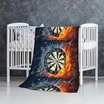 YsoLda Blanket,Warm Flannel Blanket Throw/Blanket Bed Throw for Sofa Office 127X 76 cm,Dart Board Target Ice Fire