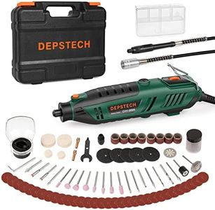 DEPSTECH Rotary Tool Kit, 200W Rotary Multi Tool 6 Variable Speed 10000-40000RPM with Keyless Chuck and Flex Shaft, 128pcs Accessories Set for DIY Craft, Engraving, Cutting, Sanding, Polishing-DM200A