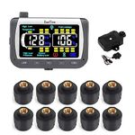 EEZ RV Products EezTire TPMS10ATCB Tire Pressure Monitoring System - Color Monitor + 10 at Sensors + Free Booster System