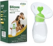 Elate Manual Breast Pump for Breastfeeding | Silicone Milk Collector with Leak-Proof Stopper for Nursing Moms | Enhance Milk Production | BPA PVC Free FSA HSA Eligible ��– 4oz (Green)