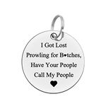 Ximalun Funny Pet ID Tag Dog Tag Cat Tag Pet Collar Tag Pet Owner Gift I Got Lost Prowling Have Your People Call My People Keyring Puppy ID Tag for Dog Cats Owner