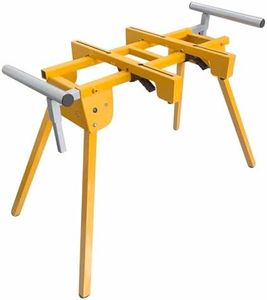 Gabasinover Heavy Duty Steel Construction Miter saw stand secure portable workstation Compatible With any other Brand's Miter Saw Carpenters Contractors and DIY Chose yellow