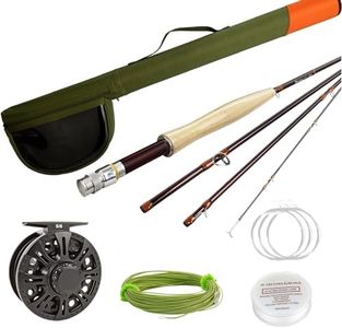 Shark Shooter Aventik Fly Rod and Reel Combo, Fly Rod 4-Piece 9Feet with Light Weight and Strong Blank, Fast Action, American Heritage Series (Size: 4/5/6/7/8WT) (9'0'' LW5 4SEC)