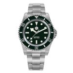 San Martin 006 Classic Luxury Watch for Men YN55 Stainless Steel Diver Automatic Mechanical Wristwatch, green, Diver,Mechanical