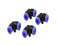 Tools Centre™ 8mm Air Pneumatic 4pcs L Shaped Push In Elbow Connector Tube Fittings.