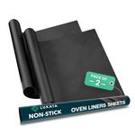 LUKATA Large Heavy Duty Oven Liner (2 Pack) - Teflon Liners for Bottom of The Gas, Electric and Fan Assisted Ovens - Reusable Non-Stick Mats Sheets - BPA Free