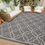 Cekene Outdoor Rug Waterproof Grey1